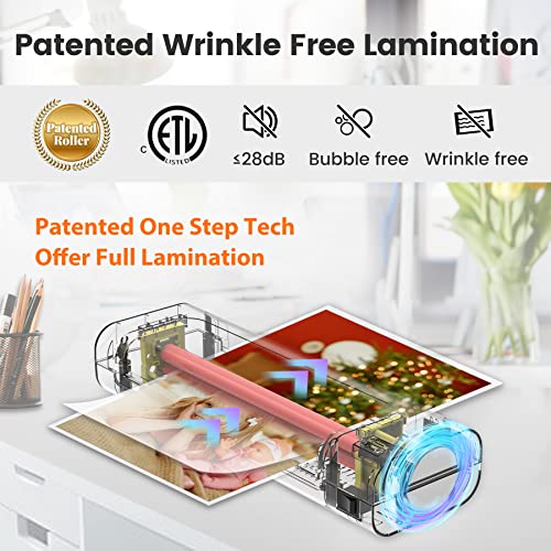 Image of VidaTeco 9-inch Laminator Machine with 20 Laminating Sheets, Laminating Machine 8.5 x11 with 2-Min Faster Preheat, Small Personal Laminator for Teachers, Office, School, Black