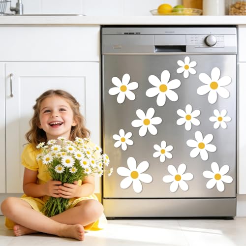 AnyDesign Imanes Decorativos de Flores Daisy 16 Pzs Blanco miniatura 7