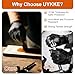 UYKKE 10mil Nitrile Gloves Thick,Industrial Disposable Cooking Gloves with Diamond Textured,Heavy Duty Mechanic Glove,Latex Free (100, Large)