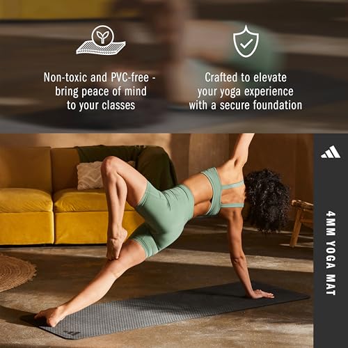 adidas Yoga Mat, 4mm Medium-Density (Eco-Friendly) — view 4