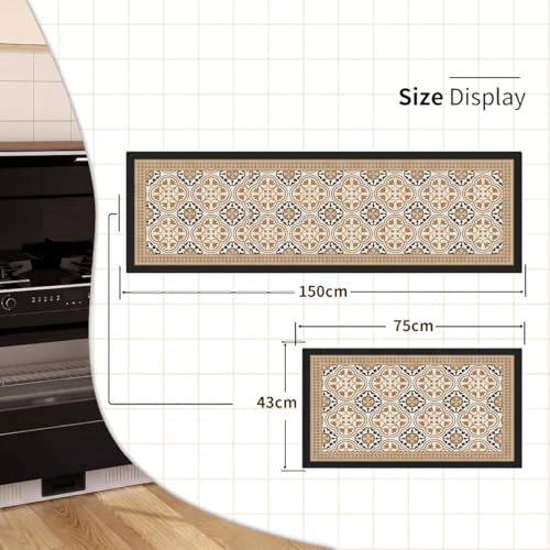 Image of Kitchen Anti Slip Mat for Floor, Waterproof Washable Kitchen Mats, Non Slip Kitchen Floor Mats for Home, Soft Mats for Kitchen, Kitchen Mats for Floor Anti Slip (Prox-JHALI)