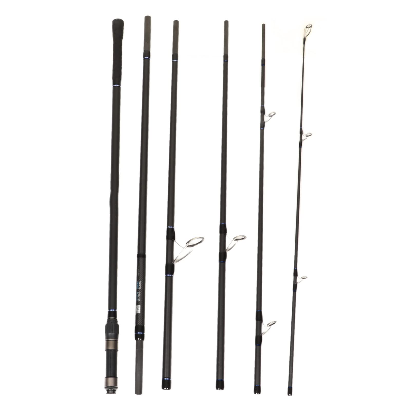 Pongnas Cannes à Pêche Portables en Carbone Multi-Sections pour Voyage, Poteau de Lancer de Carpe Léger pour la Pêche en Mer et en Rivière 4.2m