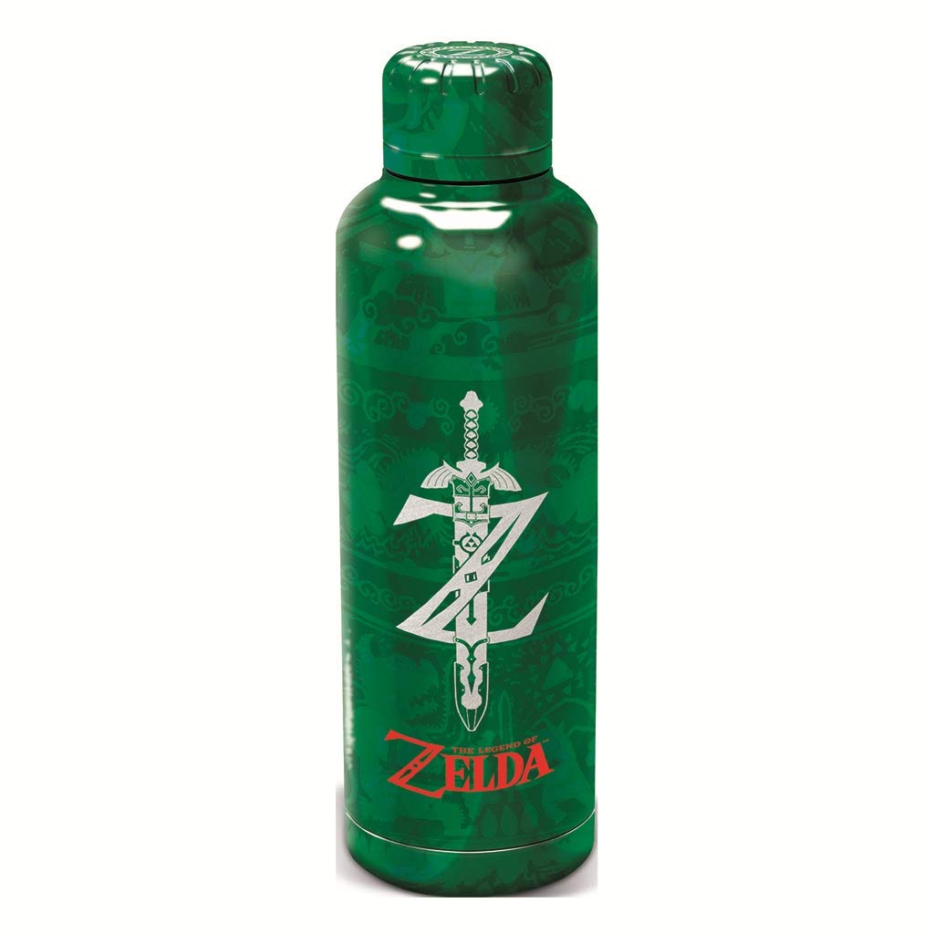 Paladone Tears Of The Kingdom Bouteille D'eau En Métal Sous Licence Officielle Zelda Pour Fan De Gamer, Accessoire De Bureau Pour Tous Les âges, Collection