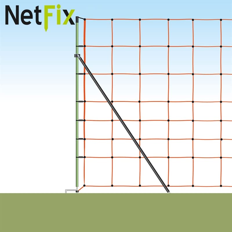 VOSS.farming 5X Netfix - étai pour la Consolidation - 112cm de Hauteur + 15cm Pointes au Sol, pour clôtures/Filets électriques jusqu'à la Hauteur de 112cm Environ