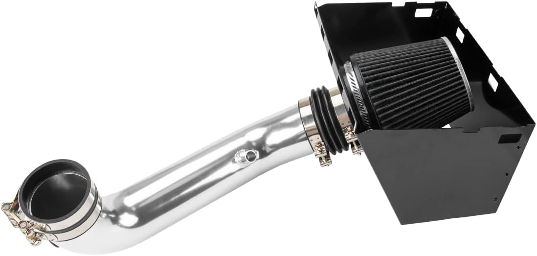 Air Intake Kit, 3.5" Cold Air Intake System Kits + Heat Shield Aluminum Compatible with 2009-2015 Ram 1500/2500 2009-2011 Ram 3500 5.7L V8 HEMI Engine Black)