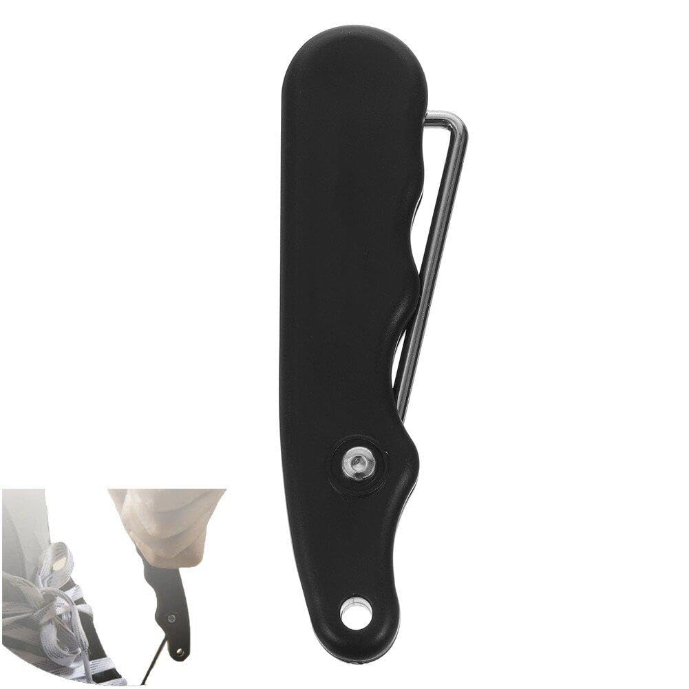 Serre-lacets De Patin à Glace, Outil De Serrage Pliable Pour Lacets De Hockey Portable, Extracteur De Lacets Avec Crochet En Acier Inoxydable, Accessoires Pour Patins à Glace, Patins à Roulettes