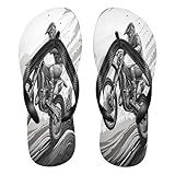 STAYTOP Grey Style Motorcycle Rider Flip Flops Sandals of Men's & Women's,Sandals Beach Slippers Shower Slides