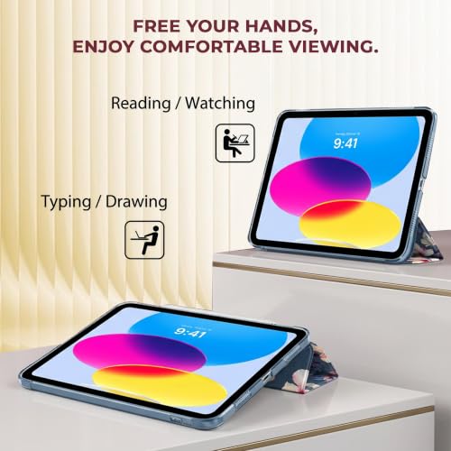 Image of MOCA Case for iPad (A16) 11th Generation 11 Inch 2025 10th Generation 2022 iPad 10.9 Inch Slim Stand Hard Shell Back Protective Smart Cover for 10.9 inch iPad 10th Gen 2022 Release A2696 A2757 A2777