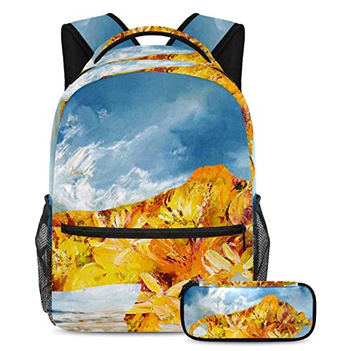 Sac à dos vache dorée avec trousse, le cadeau de rentrée idéal