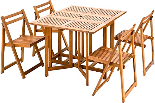 武田コーポレーション/木製デッキ/木製チェア【バタフライガーデンテーブルセット(MA-HAS)】 1枚目