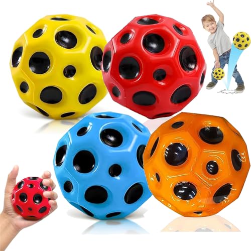 JINJINYI Moon Ball - Hoher Gummiball Mit Knallgeräusch, Springender Spaß Für Kinder