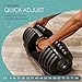 Lifepro Adjustable Dumbbells – 25lb Pair or 90lb Single, Quick-Select Hand Weights for Men/Women – Space Saving Exercise Fitness Dumbbells for Home Gym Strength & Weight Training