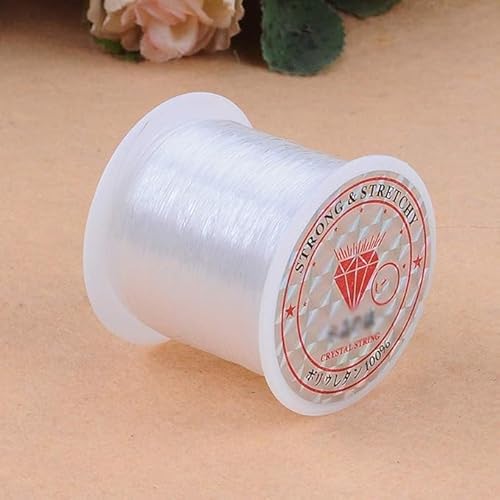 2 Roll Transparent Fishing Thread,Crystal Fishing Line Ultra-Strong Invisible String Clear Nylon Fish Fishing Line Spool Beading String for The Hanging Ornaments,Sew Hobby,Balloons,Bead (0.3mm)