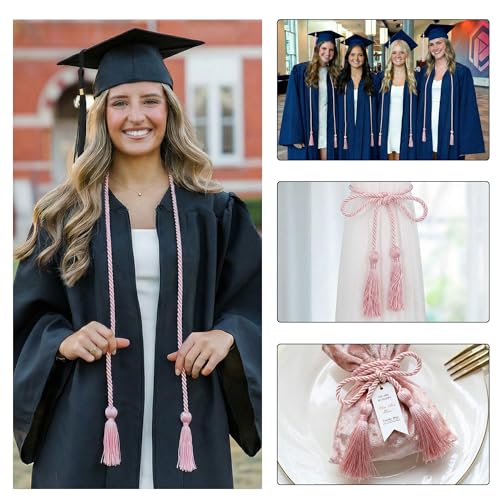 Image of GraduationMall Graduation Honor Cord Polyester 68 inch Pink