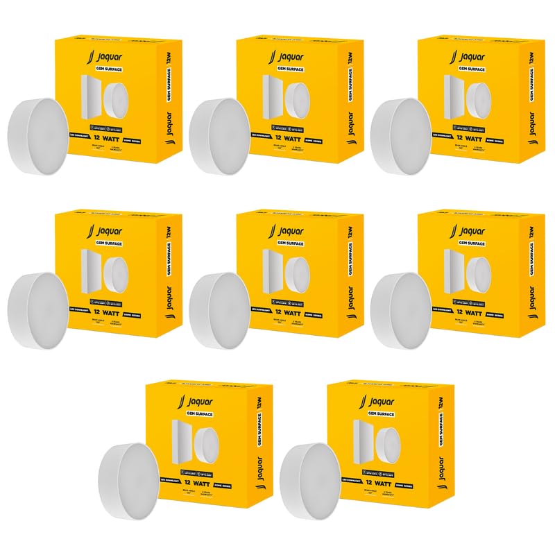 Image of Jaquar 12W Gem Trimless Round Surface Downlight Warm White Pack 8
