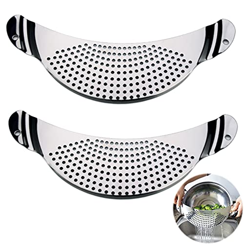 Escurridor Colador de Olla de Acero Inoxidable Colador de Pasta Colador para Espaquetis Escurridor Espaguetis Filtro de Escurridor Escurridor Colador Cocina Colador para Pasta Frutas Verduras 2pcs