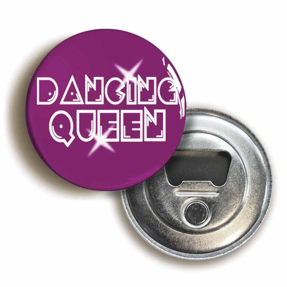 Dancing Queen Bottle Opener Fridge Magnet (Circular 2.3inch / 59mm Diameter)