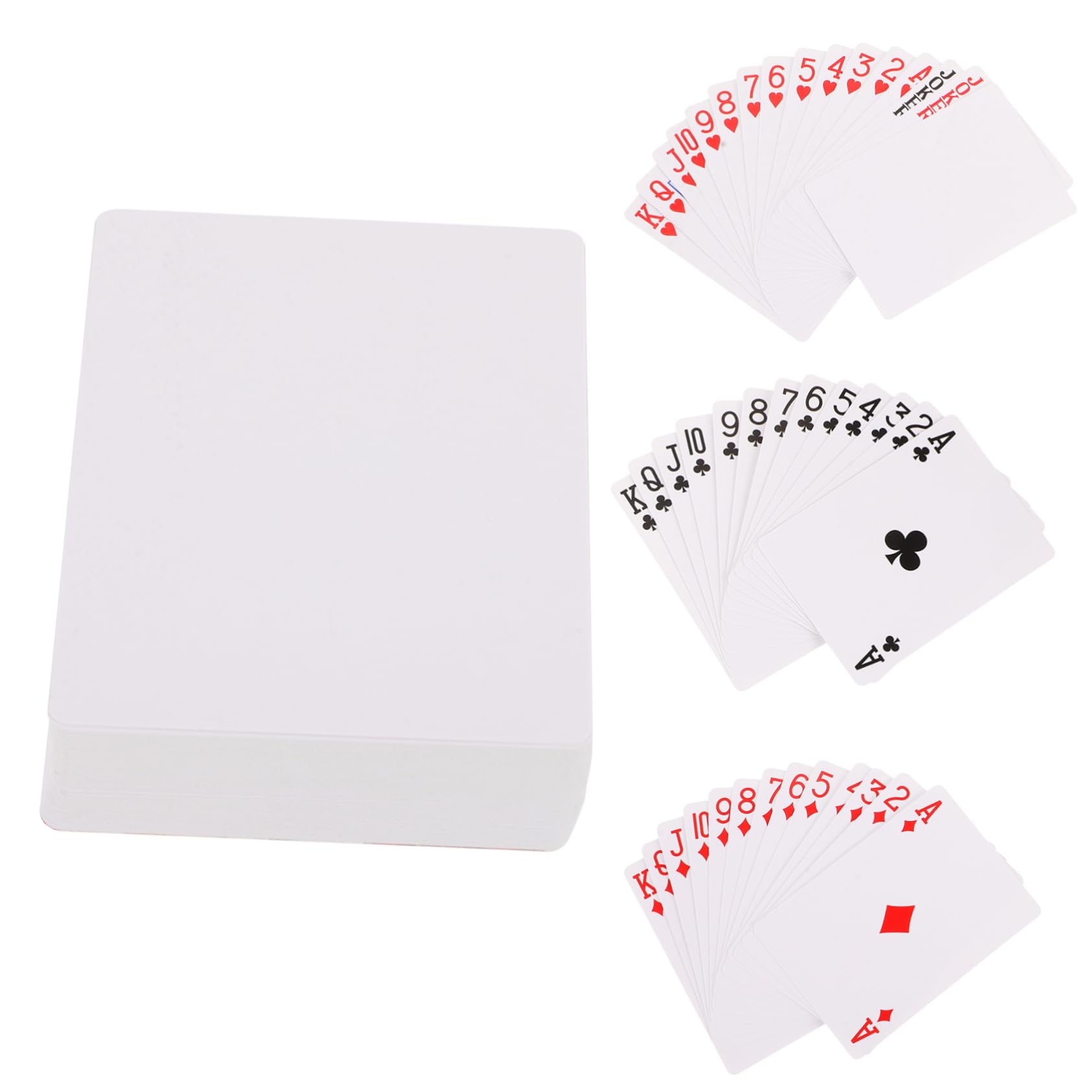 Alasum 3juegos Cartas De Póker para Sublimación Tarjetas para Entretenimiento Fiestas Material Seguro y Portátil