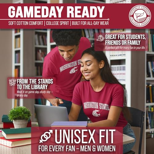 Image of NCAA Gameday Cotton T-Shirt for Men and Women | Officially Licensed NCAA Tee - Preshrunk Ring-Spun Cotton - Screen-Printed Team Logo