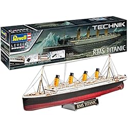 Revell- Tecnología RMS Titanic Maqueta Fiel para Expertos, Color Plateado (RV00458)