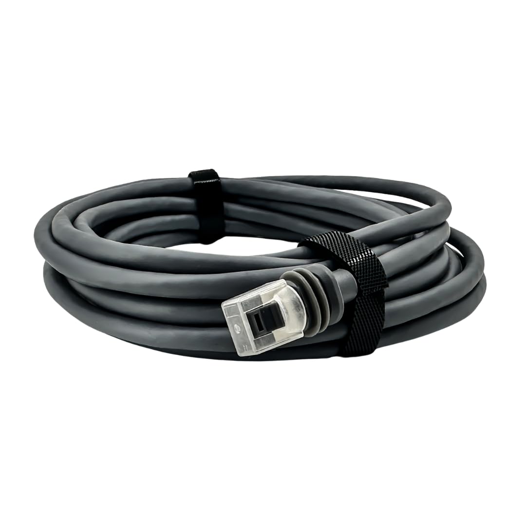 Cat 7 kabel sieciowy, odporny na warunki atmosferyczne, kompatybilny z Starlink 3. generacji Standard i Mini, kabel zewnętrzny z uszczelniającymi wtyczkami RJ45 (15 m)