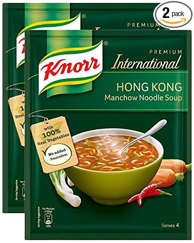 Knorr International Hong Kong Soup, Manchow, 46g (Pack of 2) Promo Pack