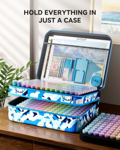 Image of ARTDOT 420 Slots Storage Container for Diamond Art Kits for Adults,Portable Bead Storage Boxes for Diamond Painting Accessories and Tools