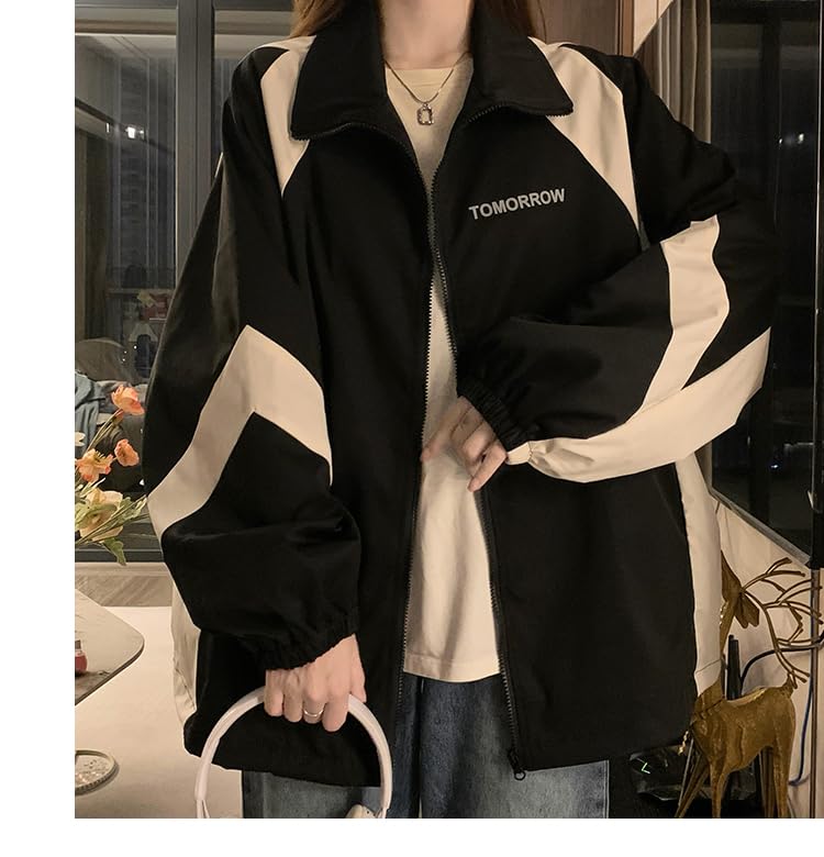 Y2k Windbreaker Jacket Women Acubi Fashion Y2k Jacket Vintage Racing Jacket Oversized Harajuku 90s Outfit3