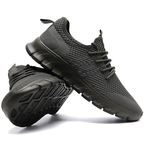 Image of Mens Running Shoes Slip On Tennis Walking Sneakers Workout Athletic Lightweight Casual Sport Shoes