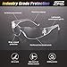 PTCOL 28 Pack Safety Glasses Crystal Clear (Bulk Pack of 24+4) Unisex Anti-Scratch Protective Goggles Impact Resistant Lens Eyewear with ANSI Z87.1 Certified for Construction, Shooting and Laboratory