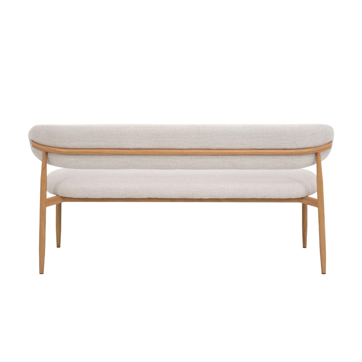Giga Meubel Esszimmerbank Alexia | 180 cm | Beige/Natur | mit Rückenlehne