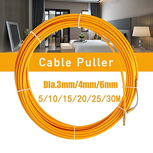 5/10/15/20/25/30/40/50 M Dia 3mm/4mm/6mm Cavo di Filo In Fibra di Vetro Estrattore di Pesce Bobina di Nastro Condotto Conduttura Rodder Tirando Estrattore Dispositivo di Guida 40M 6mm