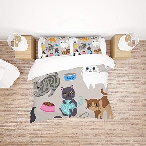 Parure de lit de qualité hôtel en polyester durable pour lit King