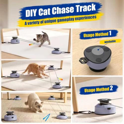 Interactive Cat Feather Toys for Indoor Cats Chasing Running Exercise - Image 3
