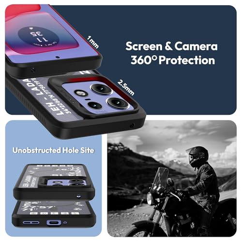 Image of KAPAVER GPS Edition Back Cover Case Compatible with MagSafe, Magnetic Case for Motorola Edge 50 Pro(Leh-Ladakh)(Black) (Polycarbonate + TPU)