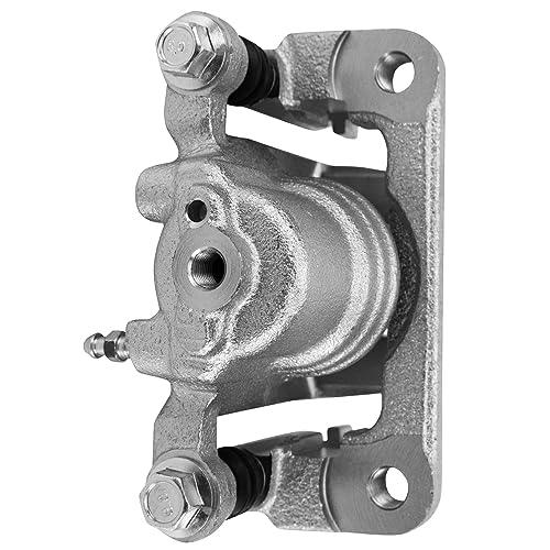 Image of Detroit Axle - Rear Right Brake Caliper for 2007-2019 Nissan Sentra | 2011-2017 Juke, 2007-2010 Tiida, Passenger Side Disc Brake Caliper w /Bracket Replacement