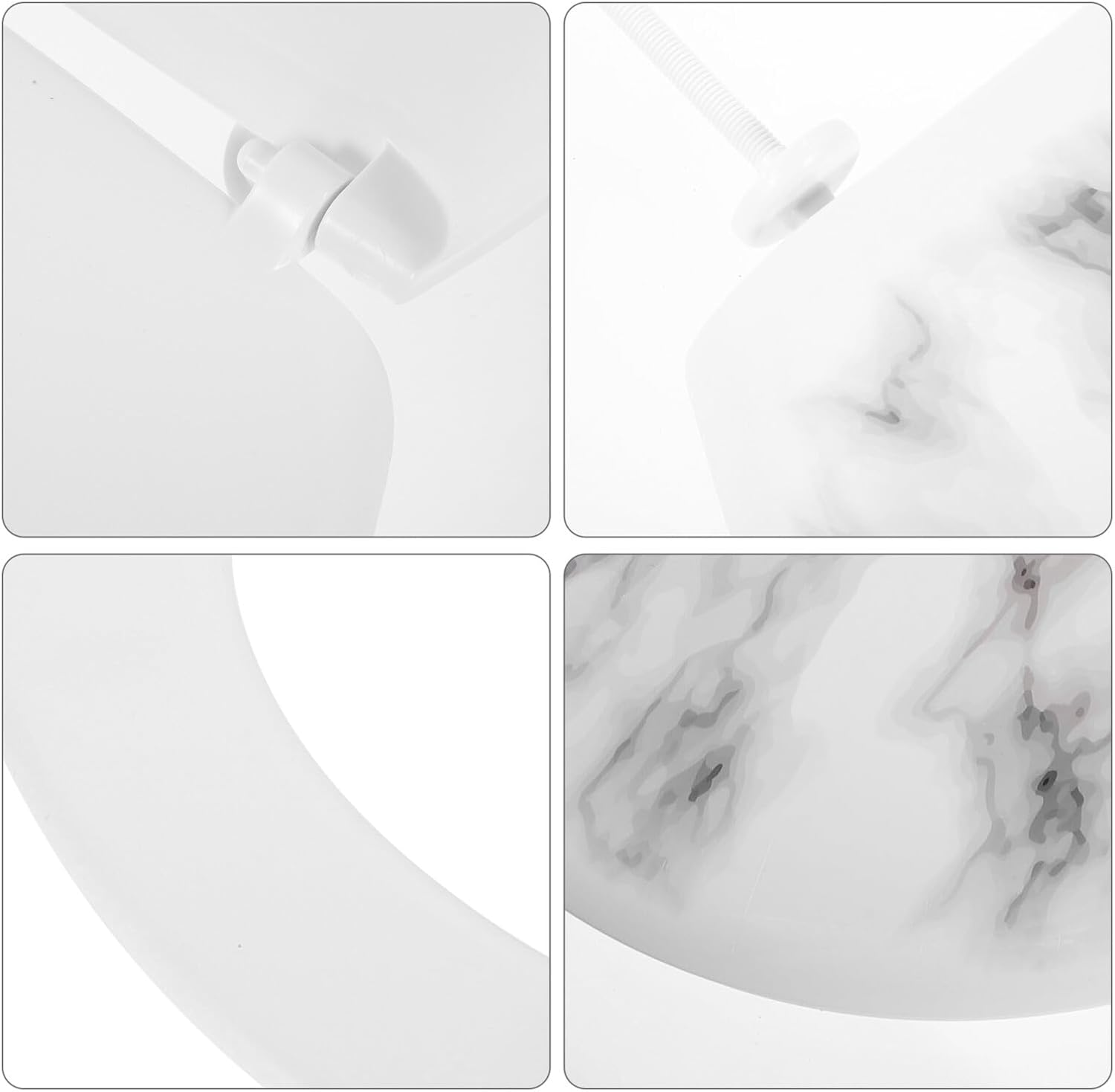 Bathroom Marble Plastic Toilet Seat Cover, U-shaped 18-inch Thickened Home Toilet Seat for Bathroom Use with Decorative Pattern