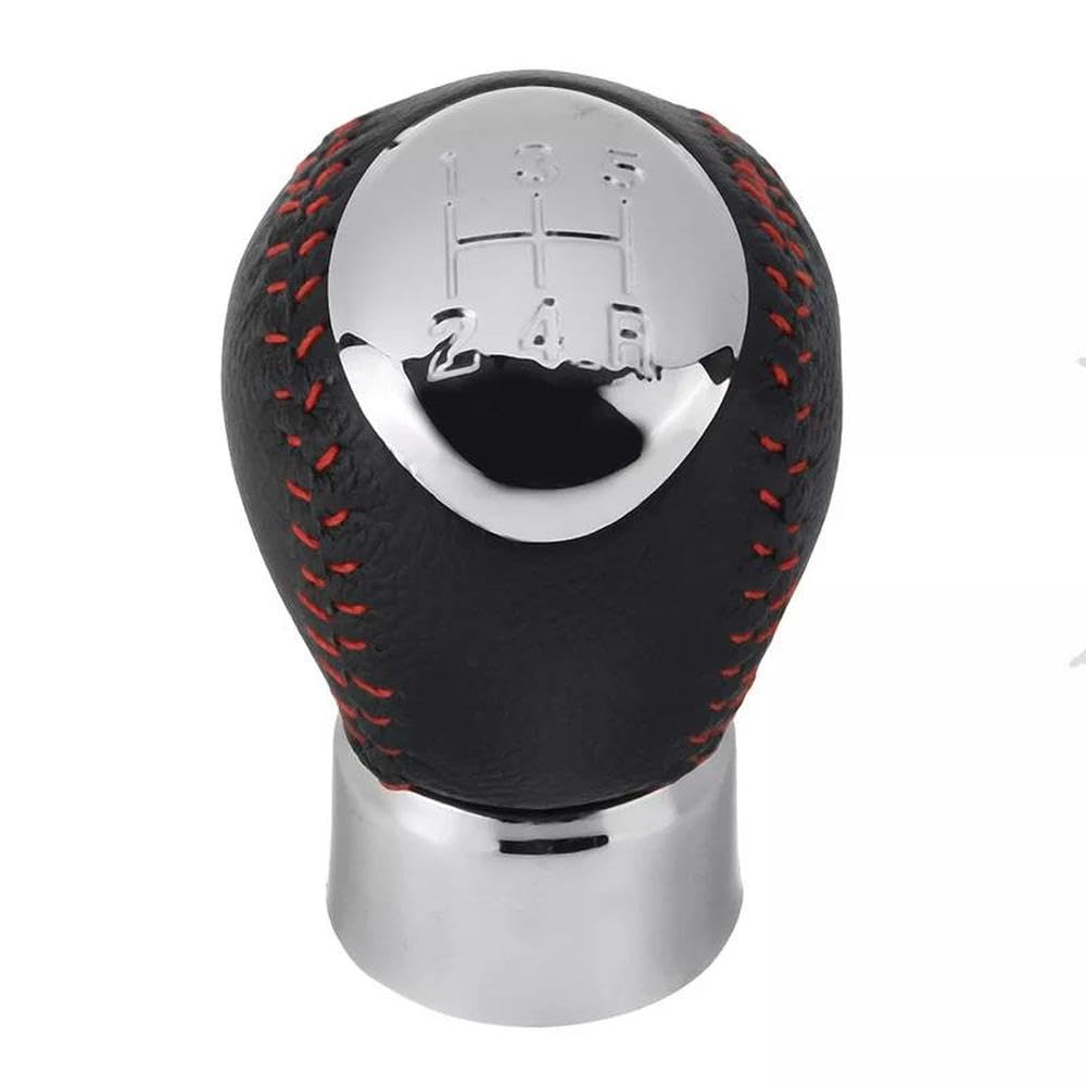 YDXHERTA 5/6 Speed Car Shift Gear Knob Leather Boot Gaitor for Mazda 6 2002 2003 2004 2005 2006 2007 Car Styling Accessories Auto Parts(5 Speed red line)