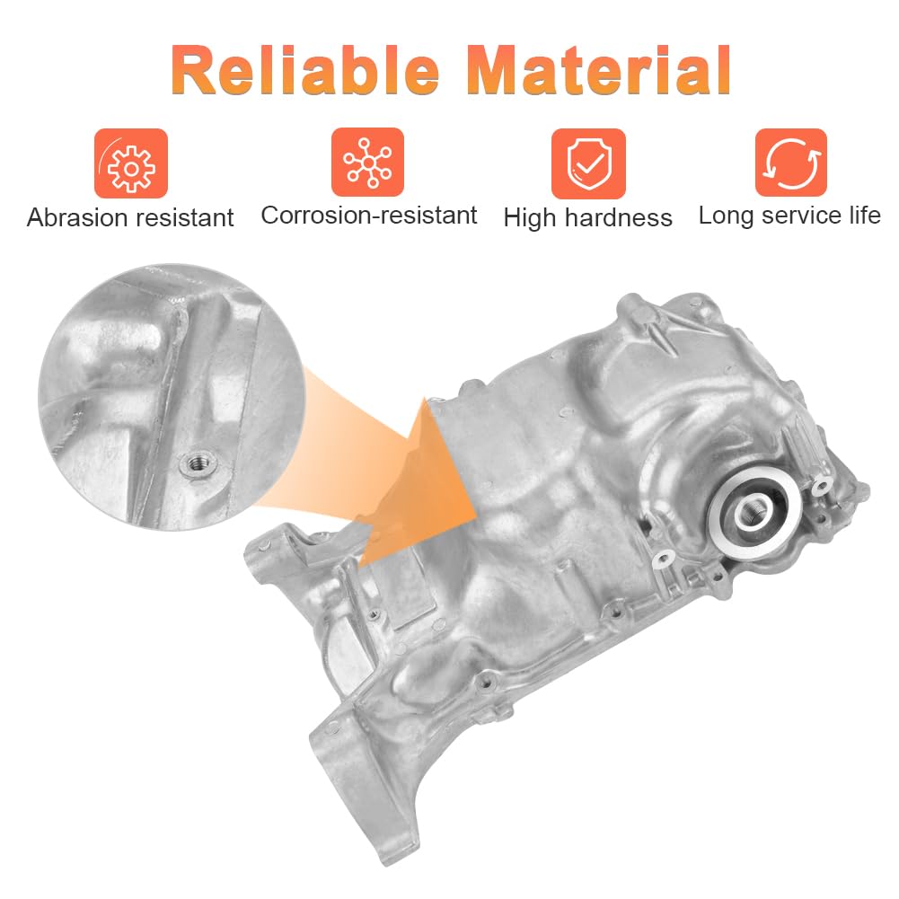 Bandeja de aceite de motor con tapón de drenaje compatible con Honda Civic 2006-2011 L4 1.8L Repuesto para 11200R1AA00 11200RNAA00 11200RNAA01 264-382