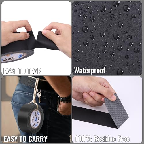Image of New Upgrade Gaffer Tape Bulk 8 Pack, 11 Mil Industrial Grade Gaffer Tape, 2'' x 30 Yards, Strong Adhesion, Easily Remove No Residue, Professional Matte Finish No Reflection, Black Cloth Tape for Stage