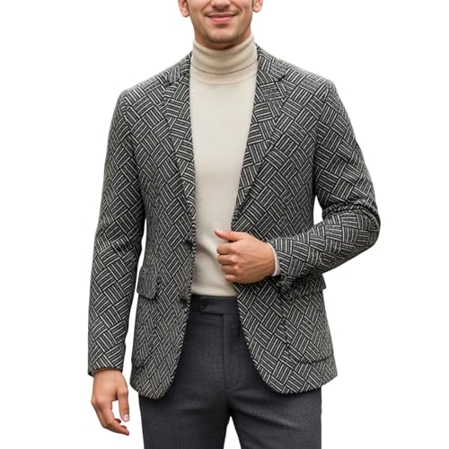 Blazer vintage à carreaux coupe ajustée vêtement d'extérieur en laine