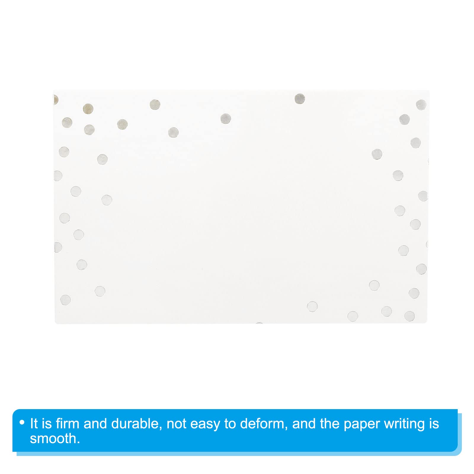 PATIKIL Greeting Cards,25Pcs Favor Decor Foldable Blank Card for Wedding Party DIY Table Name Place Cards,Silver Tone Point White - Image 4