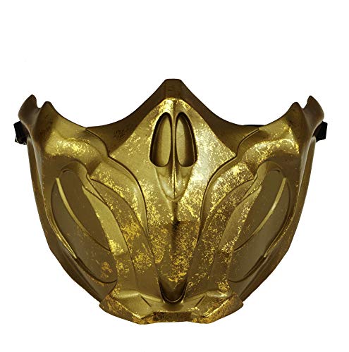 Mortal Kombat Game Mask, Jade/Sub-Zero/Kabal/Saibot/Scorpion/Smoke Resin Mask For Halloween Costume Accessory (Scorpion Mortal Kombat 11)