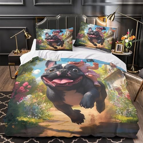 Housse de couette effet super douce éléphant microfibre premium pour lit king size - 2