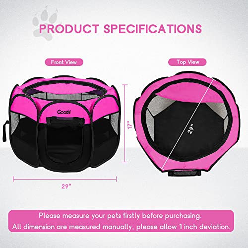 Goozii GZ22-0002 Pet Cat Playpen For Indoor Cats Enclosed, Portable Foldable Dog Playpen Outdoor Tent Crate Cage With Zipper Top Cover Door For Kitten Puppy Outside Rv Car Camper thumb #8