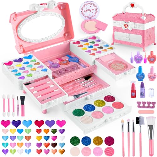 Kinderschminke Set Mädchen - 66Pcs Schminkkoffer...