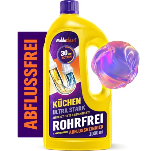 WoldoClean Rohrreiniger Küche Gel 1000ml - extra stark Fettlöser Spüle – Ansicht 1