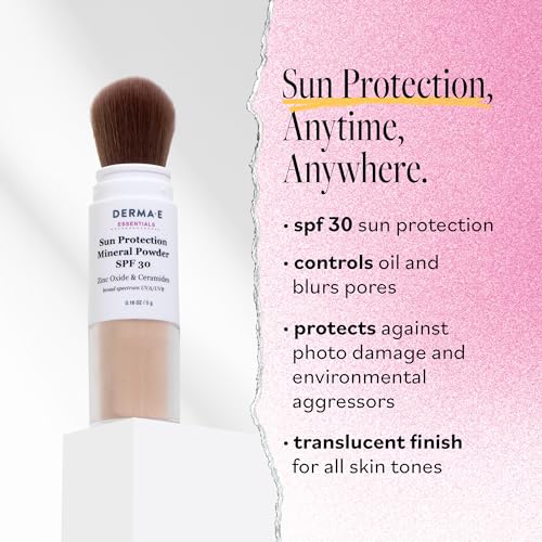 Poudre minérale SPF 30 Essentials DERMA E 5g protectrice