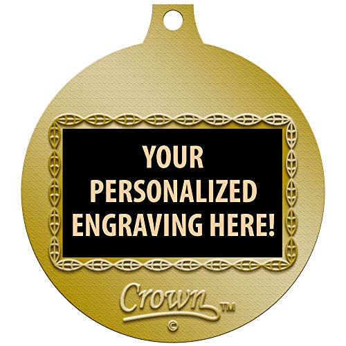 Mvp Medals, 2" Gold Most Valuable Player Medal Award With Free Custom Engraving 1 Pack #TOP2