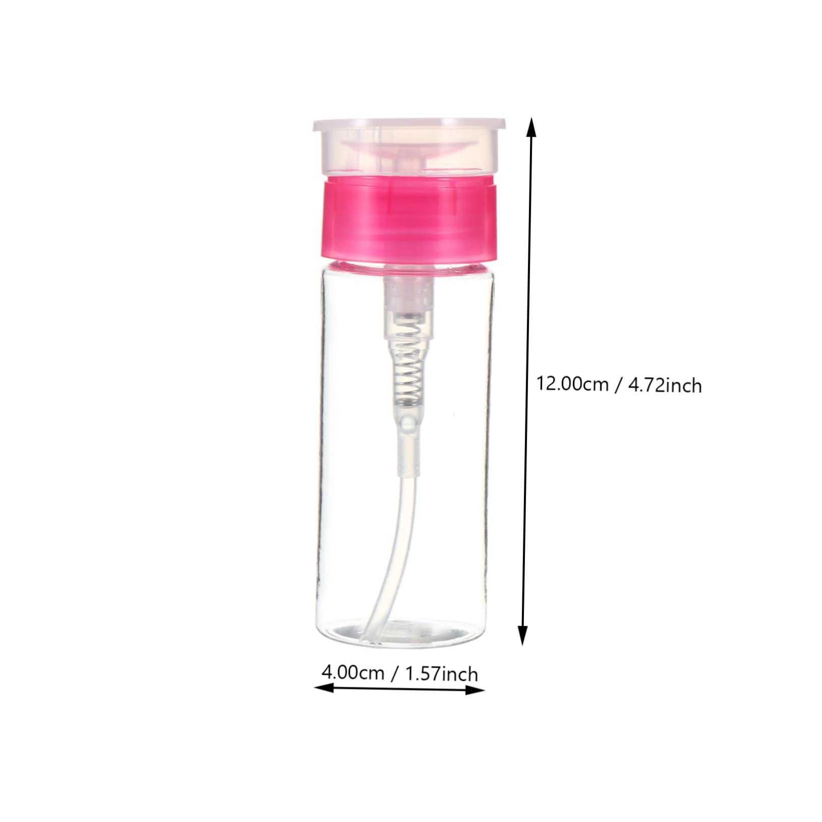 FRCOLOR 6 Pcs 100ml Push Down Nail Polish Remover Storage Bottle Set with Dispensing Head for Easy Application Ideal for Manicure and Nail Care